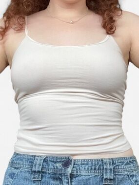 Vintage Forever 21 Heritage 21 White Cami Tank Top